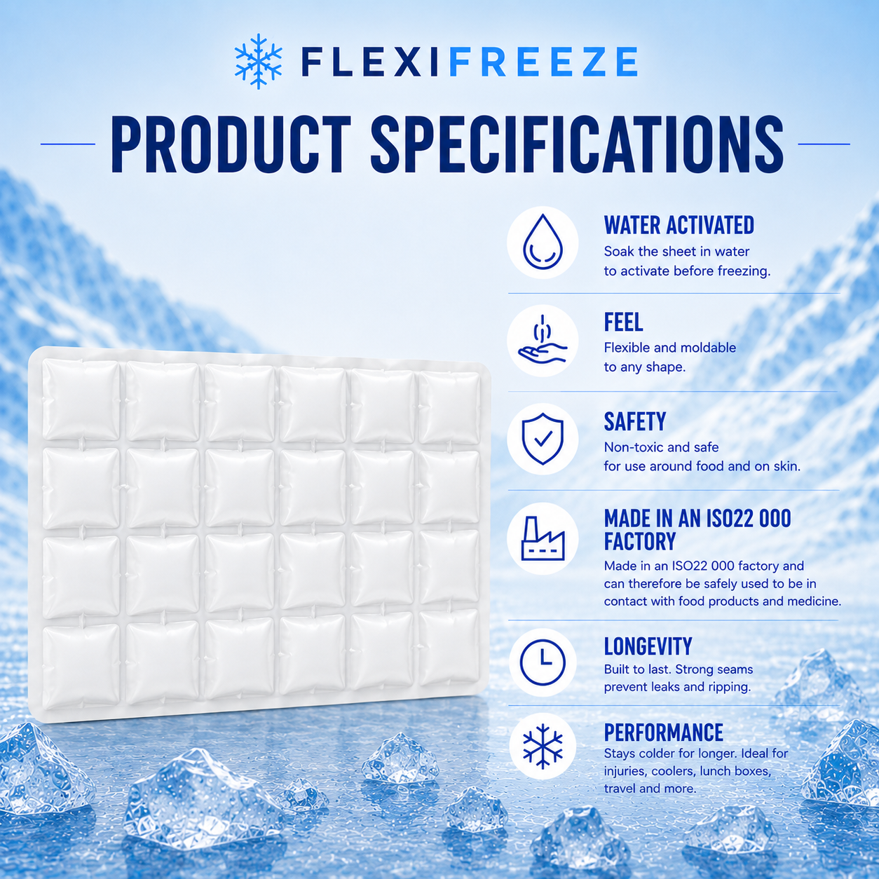 FlexiFreeze ice sheet