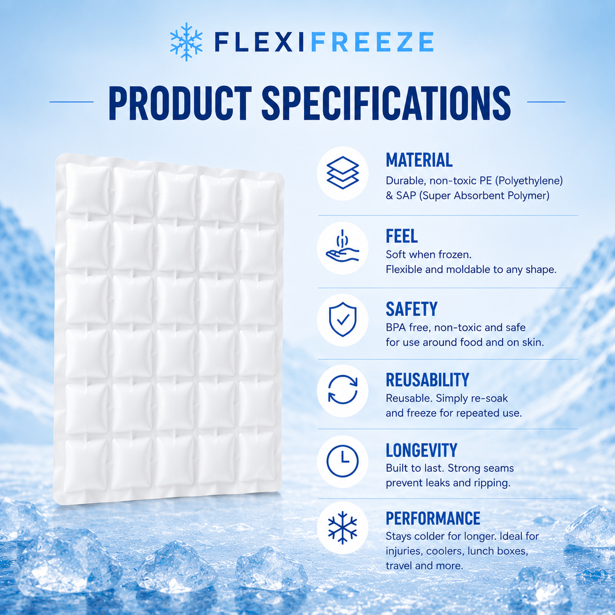 FlexiFreeze ice sheet